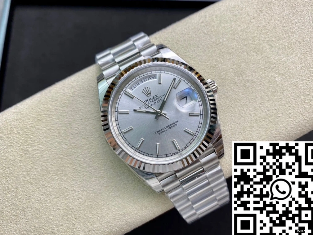 Stainless EW 40MM Date Rolex Factory Day Steel 0406